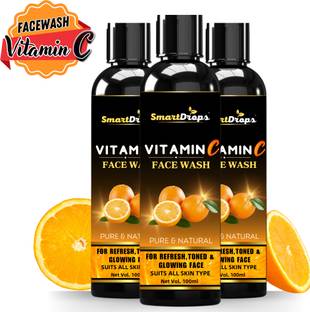 smartdrops Vitamin C  For brightens|| brightening formula||(pack of 3) Face Wash