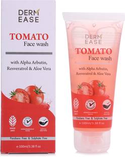 Derm Ease Tomato with Alpha Arbutin, Resveratrol and Aloe Vera Face Wash