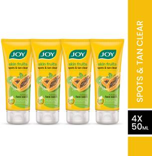 Joy Skin Fruits Spots & Tan Clear  (Papaya)(Pack of 4 x 50 ml) Face Wash