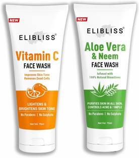ELIBLISS Vitamin C Gel  + Neem Aloe Vera  for Deep Cleansing Face Wash