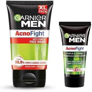 Garnier Men Acno Fight Pimple Clearing Facewash,150g + Acno Fight AntiPimple Moisturiser 45g Face Wash