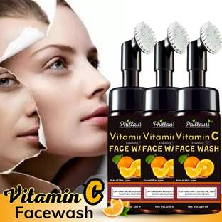 Phillauri Super Glow Vitamin C Foaming With Built in Brush for Deep Cleansing Face Wash