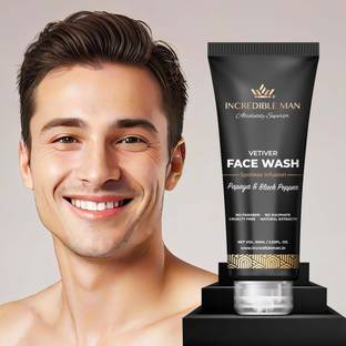 Incredible Man Papaya & Black Pepper for Skin Whitening - Best for Pigmentation & Dark Spots Removal - Ideal for Men Face Wash