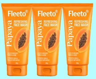 Fleeto Papaya purifying wash fights acne while hydrating and brightening Face Wash