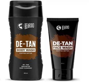 BEARDO Combo De-Tan Bodywash for Men & Coffee  | Coffee Extract for Tan Removal Face Wash