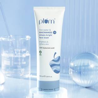 प्लम 2% निआसीनामाइड फेस वॉश विथ राइस वॉटर फॉर ब्राइट, सॉफ्ट स्किन | जेंटल, नॉन-ड्राइंग फेस वॉश