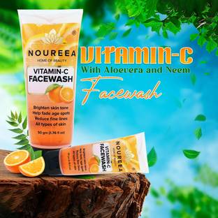 noureea Vitamin C Facewash with Turmeric, Neem & Aloe Vera Extract For Bighting Skin Tone, All Types Of Skin Face Wash