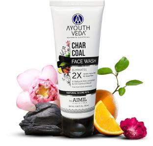 Ayouthveda Activated Charcoal  | Anti-Pollution, Deep Pore Cleaning & Oil Control Face Wash