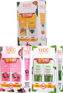VLCC Mulberry & Rose and Neem and Turmeric & Berberis -  Face Wash