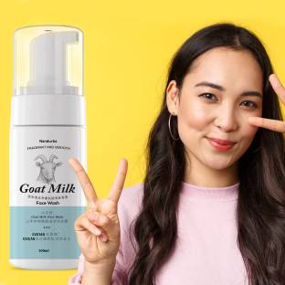nandurba Goat Milk Foaming  for Enhance Glow & Skin Brightening Face Wash