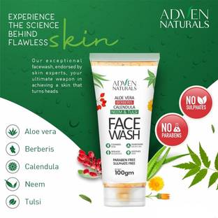 Adven Naturals Aloevera, Berberis, Calendula, Neem & Tulsi Face Wash