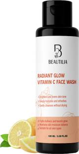 BEAUTILIA Radiant Glow  with Vitamin C & Niacinamide | Gentle Daily Cleanser Face Wash
