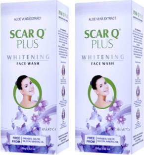 CLINLOOK SCAR-Q PLUS FACEWASH FOR WHITENING & LIGHTENING SKIN PACK OF 100g x 2 Face Wash