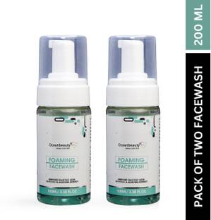 OCEAN BEAUTY Foaming Facewash Enriched with Salicylic 2% and Aloevera Extract  (100+100 ML) Face Wash