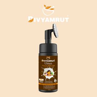 DIVYAMRUT Ubtan Foaming with Brush with Turmeric & Saffron for Tan Removal face wash Face Wash