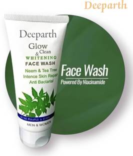 Deeparth Glow & Clean Neem And Tea Tree Whitening 100ml, Reduces Scars & Dark Spots, pimple control, for skin brightning, for all skin types DNFW019 Face Wash
