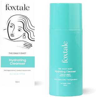 Foxtale The Daily Duet Gentle Cleanser Hydrating,Restores Moisture Hyaluronic Acid & Red Algae Extract  & Makeup Remover Face Wash