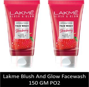 Lakmé Blush & Glow Hydrating Strawberry Facewash,with Vitamin C Serum,150gm Face Wash