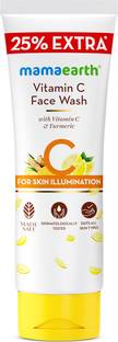 Mamaearth Vitamin C and Turmeric for Skin Brightening | Natural Glow - 100 ml + 25 ml Face Wash
