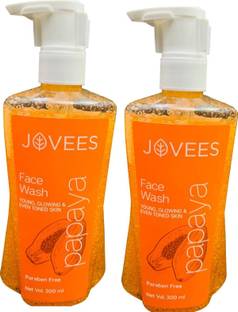 JOVEES PAPAYA Young , Glowing & Even Toned Skin Paraben Free  Combo (600ml) Face Wash