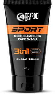 BEARDO Sport Deep Cleansing Facewash For Excess Oil Control, Deeply Cleanses Dirt & Sweat Face Wash