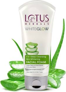 LOTUS Herbals White Glow 3 In 1 Deep Cleansing Skin Whitening Facial Foam 100 G Face Wash