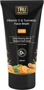 TRU HAIR & SKIN Vitamin C & Turmeric  | Gives Glowing Skin & Reduces Dark Spots Face Wash