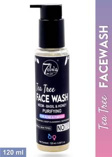 7elwa Tea Tree Facewash | with Neem – Basil & Honey | Best for acne & pimples | Stimulating | Deep Cleansing | Refreshing | 120 ml Face Wash