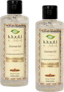 MEGHDOOT Khadi Aloevera Gel For Soft, Glowing & Wrinkle Free Skin with 210ML Face Wash