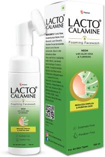 Lacto Calamine Neem Aloe Turmeric Foaming Face wash| Reduces pimples| Face Wash