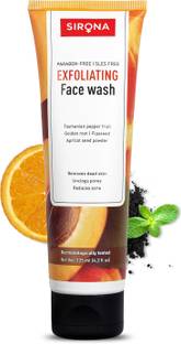 SIRONA Unclogs Pores, Removes Dead Skin, Reduces Acne & Blemishes Natural Exfoliating Face Wash