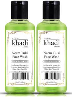 SWADESHI KHADI HERBAL Neem Tulsi For Rejuvenating Effect (Pack Of-3)  Face Wash