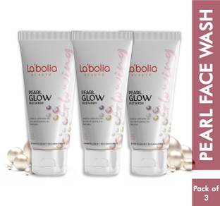 LABOLIA Remove Tanning | Delays Aging | Shrink Pores | Suitable for All Skin Types | Pack of 3 | Pearl Glow Face Wash