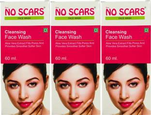 NO SCARS NEW FACE CLEANSING FACE WASH GEL ALOE VERA ECTRACT FILLS ( COMBO PACK OF 3 ) Face Wash