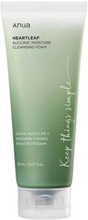 ANUA Heartleaf Succinic Moisture Cleansing Foam 150ml Korean Skin Care Face Wash