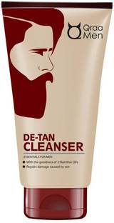 Qraa De-Tan Cleanser For Men For Skin Lightening/Brightening Face Wash