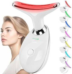 Mantra Impex 7 Color Led Light Therapy for Face Vibration Massager Skin Beauty Red -Therapy Portable Galvanic Facial Machine