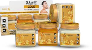 DR.RASHEL GOLD PACK OF 4 (SCRUB, GEL, CREAM & FACEPACK) ANTIAGEING & FAIRNESS FACIAL KIT