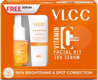 VLCC Vitamin C Serum Facial Kit - Brightening Facial Kit With Vitamin C Serum