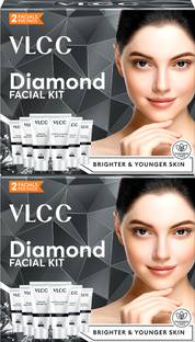 VLCC Diamond Facial Kit - Skin Purifying With Parlour Glow (Pack of 2)
