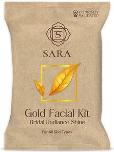 SARA SOUL OF BEAUTY Gold Facial Kit With 6 Easy Step For Natural Golden Glow & Radiant Skin