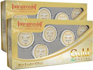 Aaryanveda Gold Facial Kit With Almond Oil & Cucumber For Deep Moisturization Skin 210G