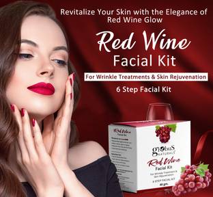 Globus Naturals Anti-Ageing Red Wine 6 Step Facial Kit, 40 gm