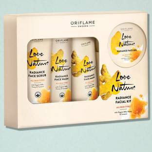 Oriflame Sweden Radiance Facial Kit with Organic Milk, Honey and Turmeric 450 ml