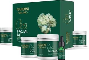 Nandini Organic Cica Facial Kit , With Cica & Cinnamon Extract, For Healthy Skin Glow