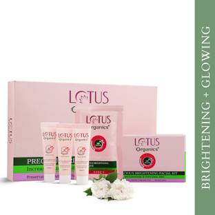 Lotus Organics+ Precious Brightening Facial Kit | With 4 Steps to Bright and Glowing Skin