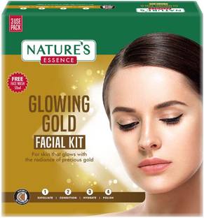 Nature's Essence Glowing Gold Facial Kit, 60g+50ml
