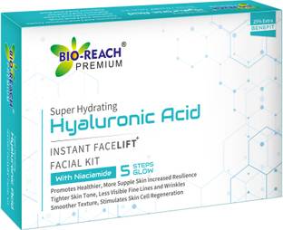 BIO-REACH SUPER HYDRATING HYALURONIC ACID INSTANT FACELIFT+ FACIAL KIT WITH NIACINAMIDE