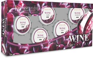 Aaryanveda Wine Facial Spa Kit For Reduce Wrinkle, Glowing & Brighter Skin With Grapefruit