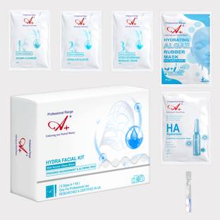A+ Hydra Facial with Korean Glass Shine Monodose Kit, 6 Steps,